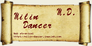 Milin Dancer vizit kartica